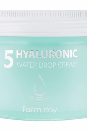 FarmStay Crème à 5 l'acide hyaluronique et aux gouttes d'eau, 80 ml