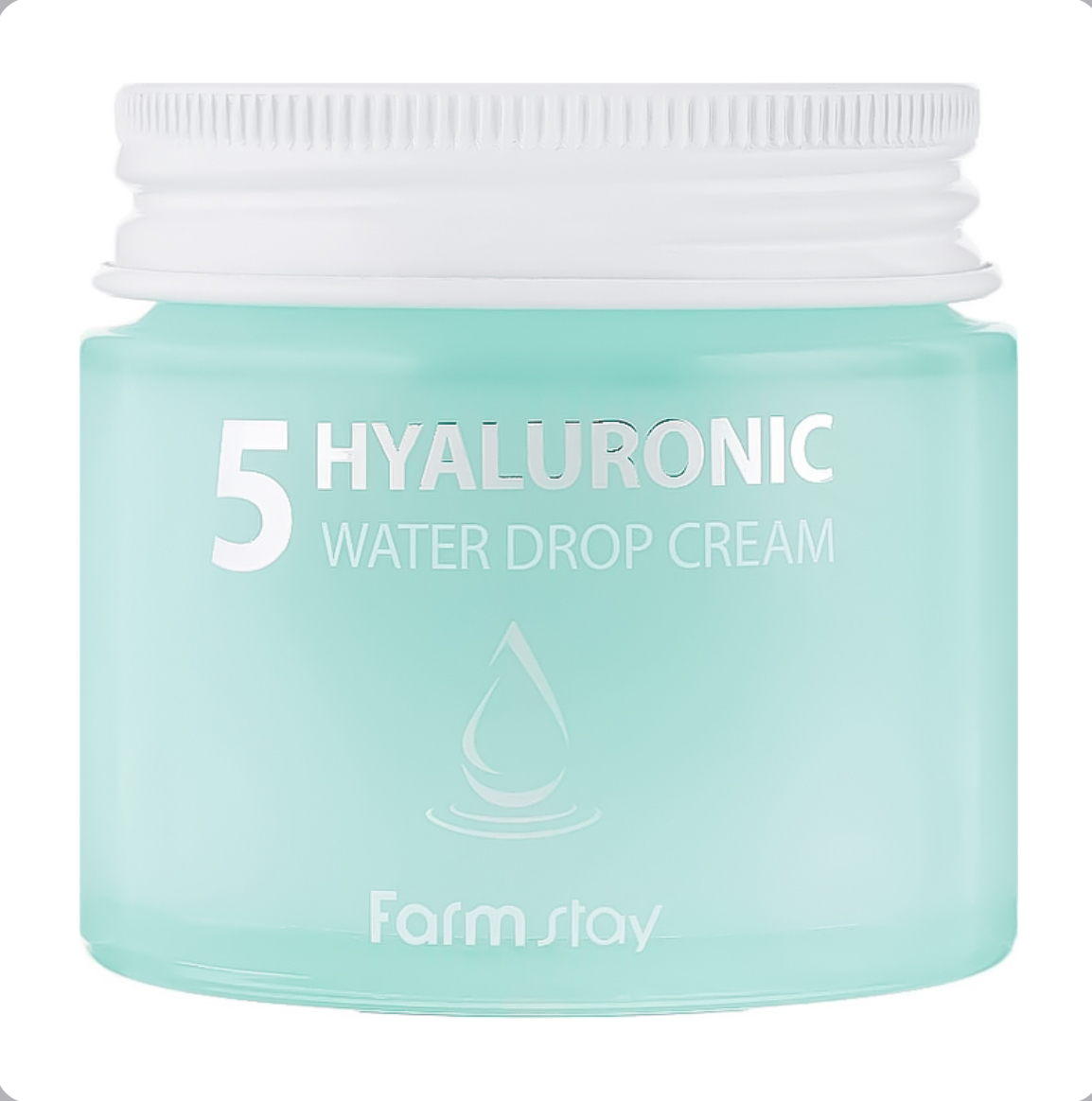 FarmStay Crème à 5 l'acide hyaluronique et aux gouttes d'eau, 80 ml